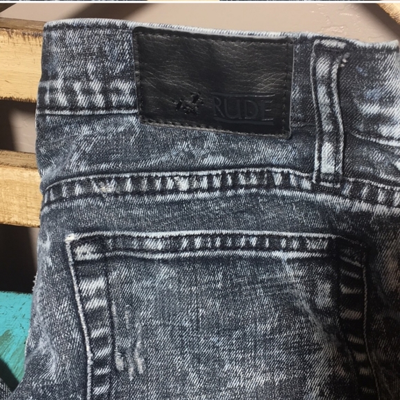 Rude Acid Wash Jeans 30x30 - Picture 2 of 8